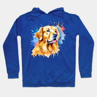 Watercolor Golden Retriever Hoodie